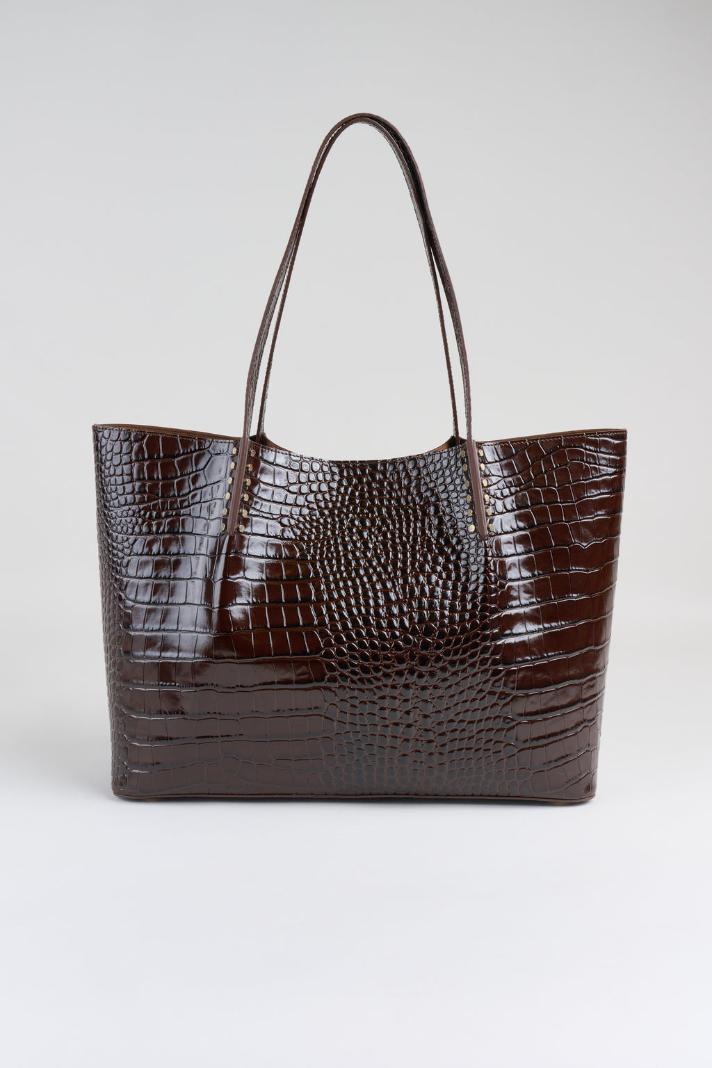  Korean made caiman crocodile tote bag for women (blue