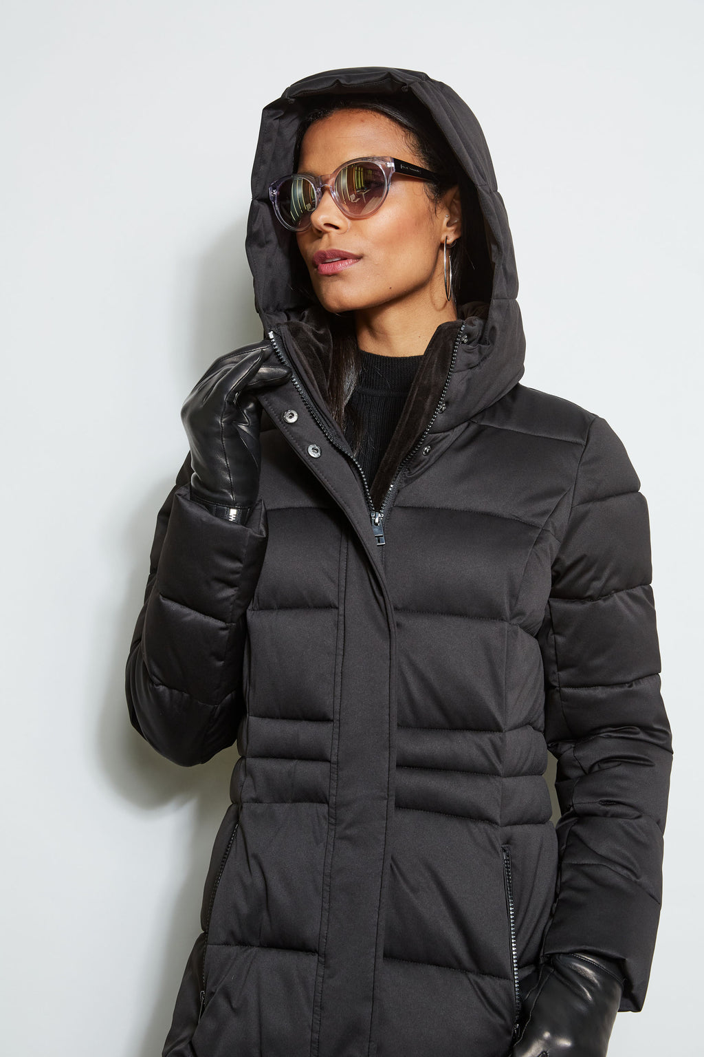 Tahari jolene puffer sales down coat