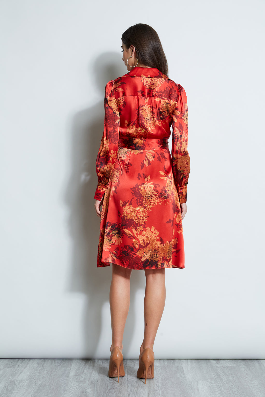 NWT Sz. 16 Tahari Floral Metallic Dress and Jacket with Wrap Collar -  Dresses