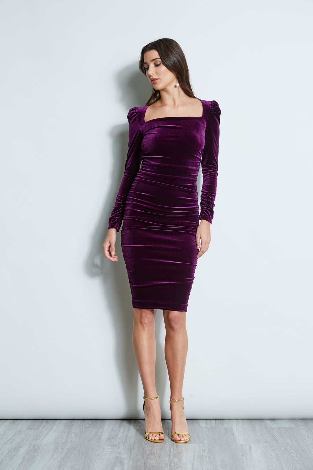 Lilac Satin Jersey Bodycon Dress FINAL SALE