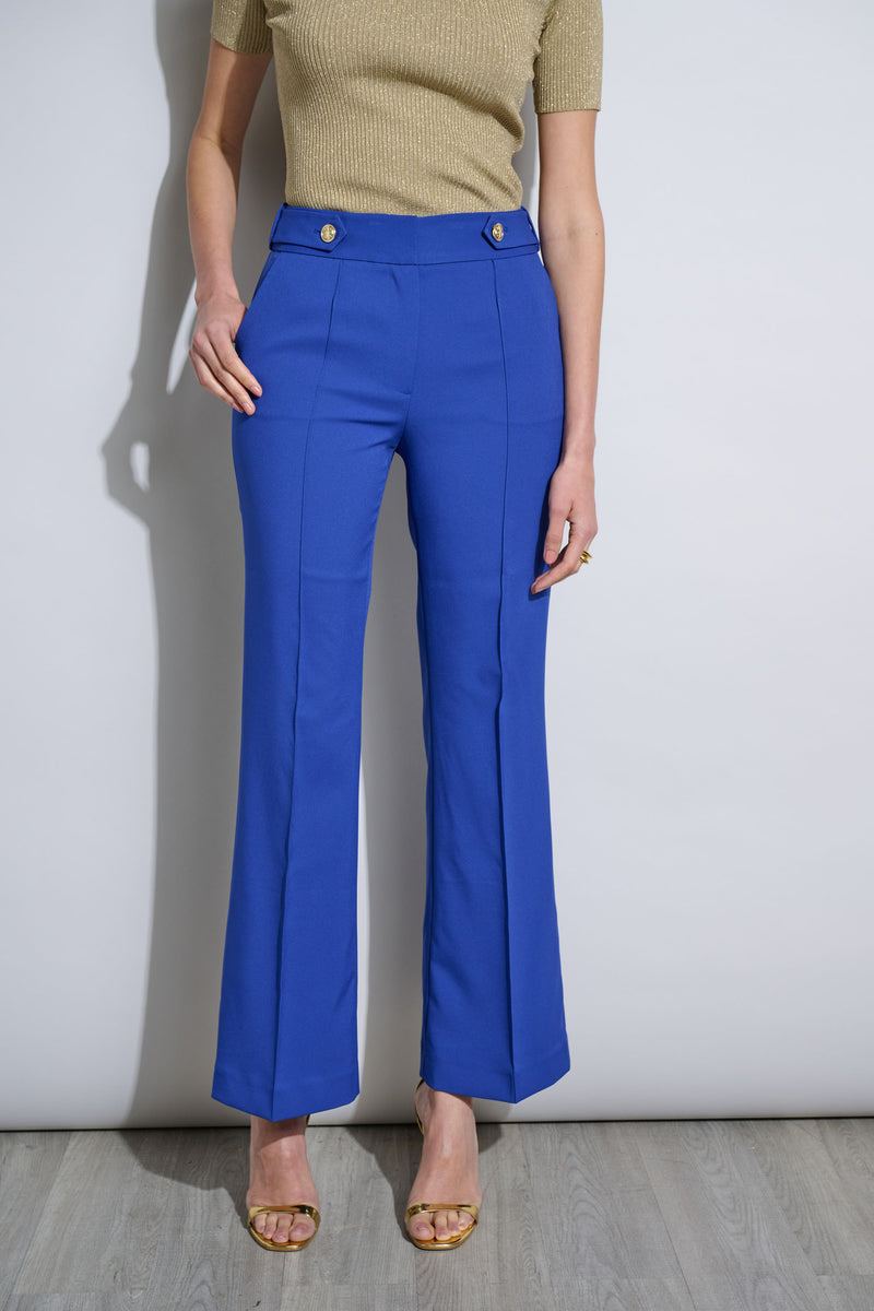 High Waist Fitted Crepe  Pants