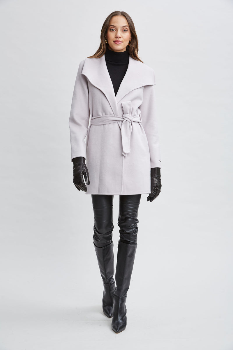 Tahari Wool Blend Wrap Coat