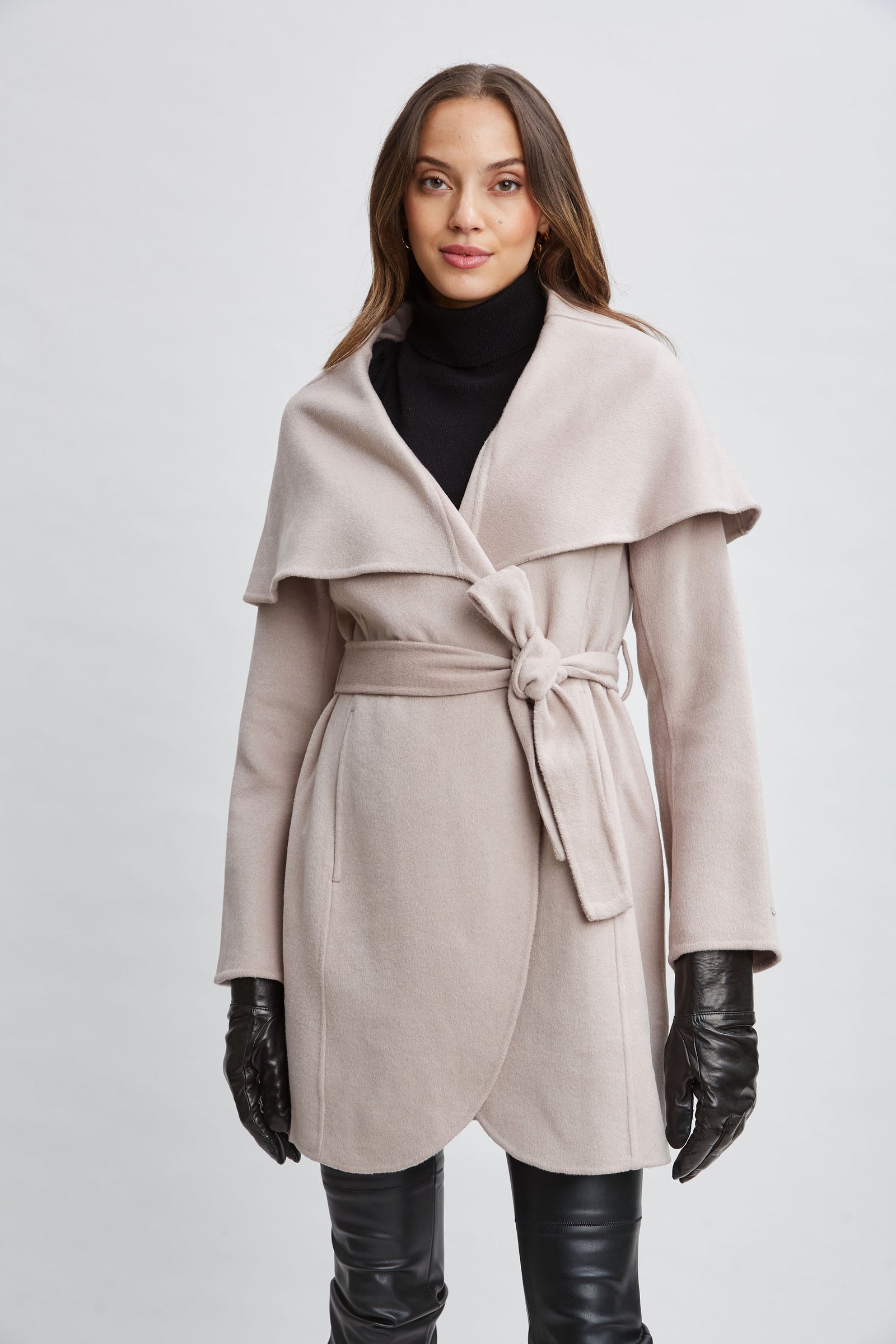 Outlet TAHARI Wool Blend Wrap Coat