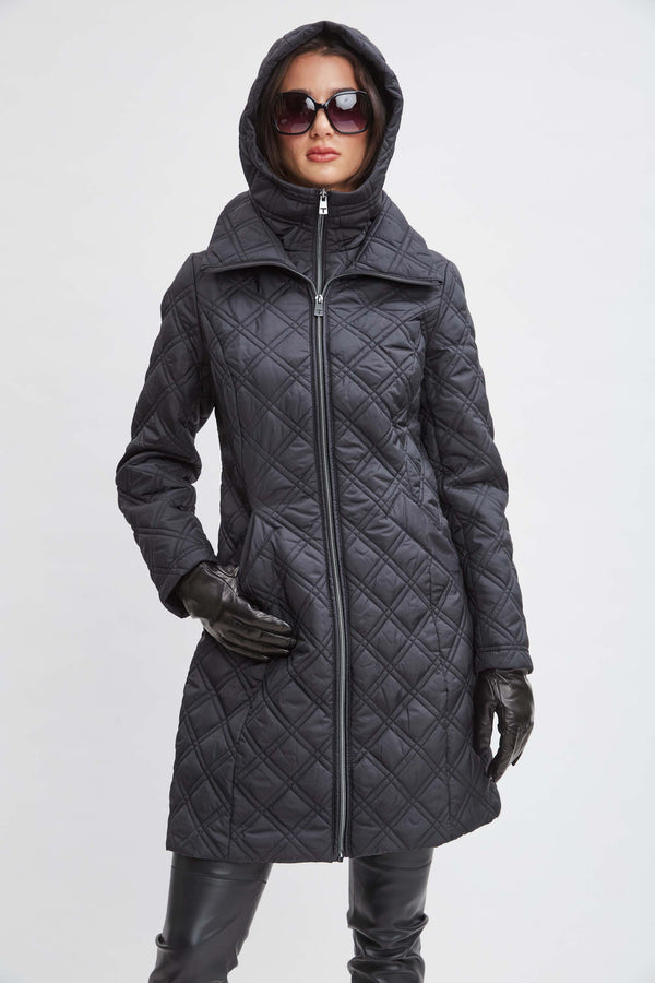 Tahari Quilted Puffer Coat