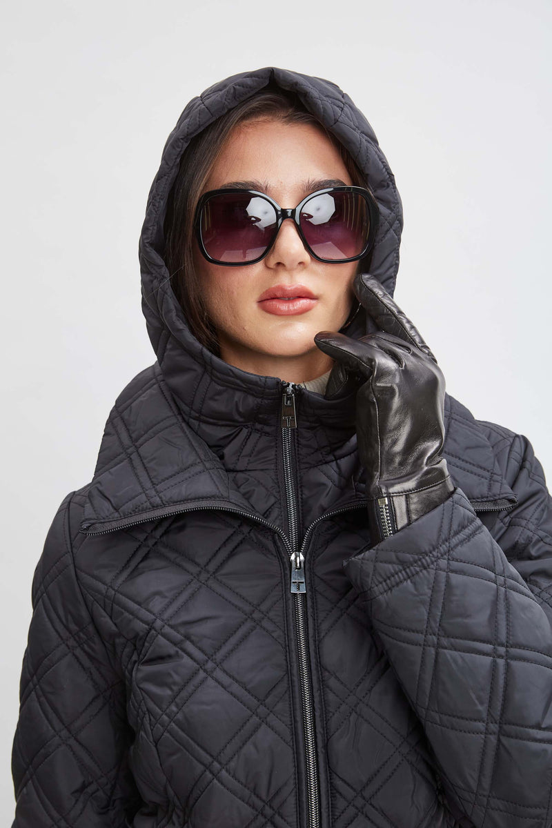 Tahari Quilted Puffer Coat