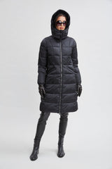 Tahari Faux Fur Trimmed Puffer Coat