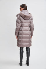 Tahari Faux Fur Trimmed Puffer Coat