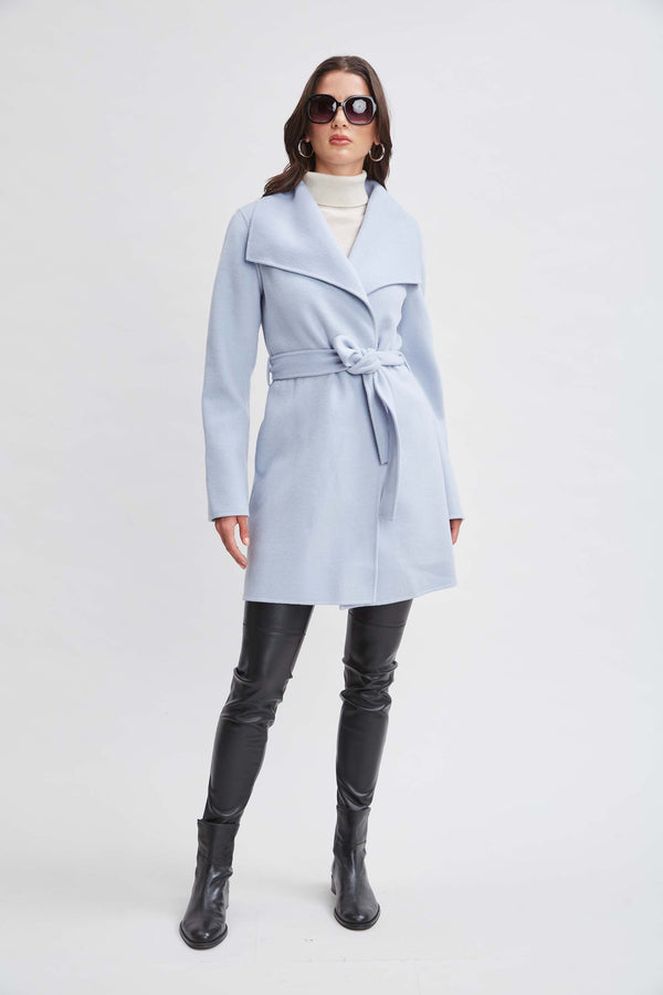 Tahari Wool Blend Wrap Coat Elie Tahari