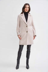 Tahari Double Face Wool Blend Two Button Coat