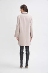 Tahari Double Face Wool Blend Two Button Coat