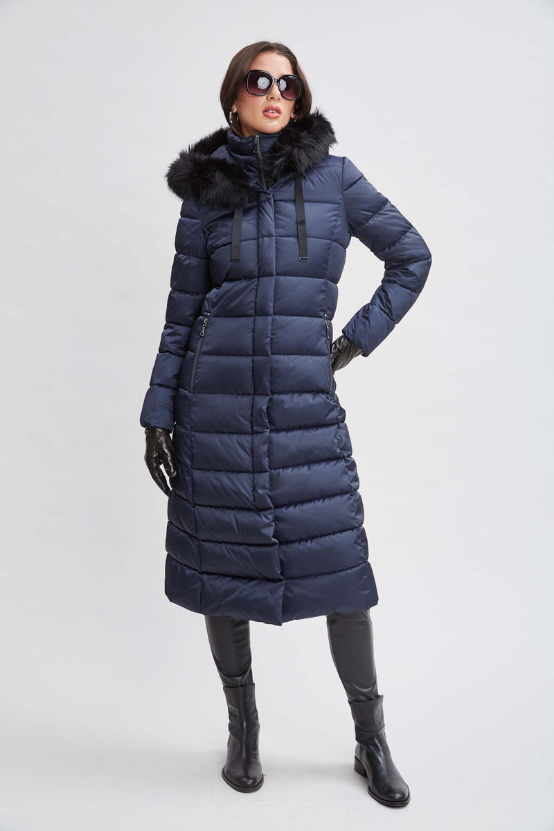 Tahari Maxi Layer Puffer Coat