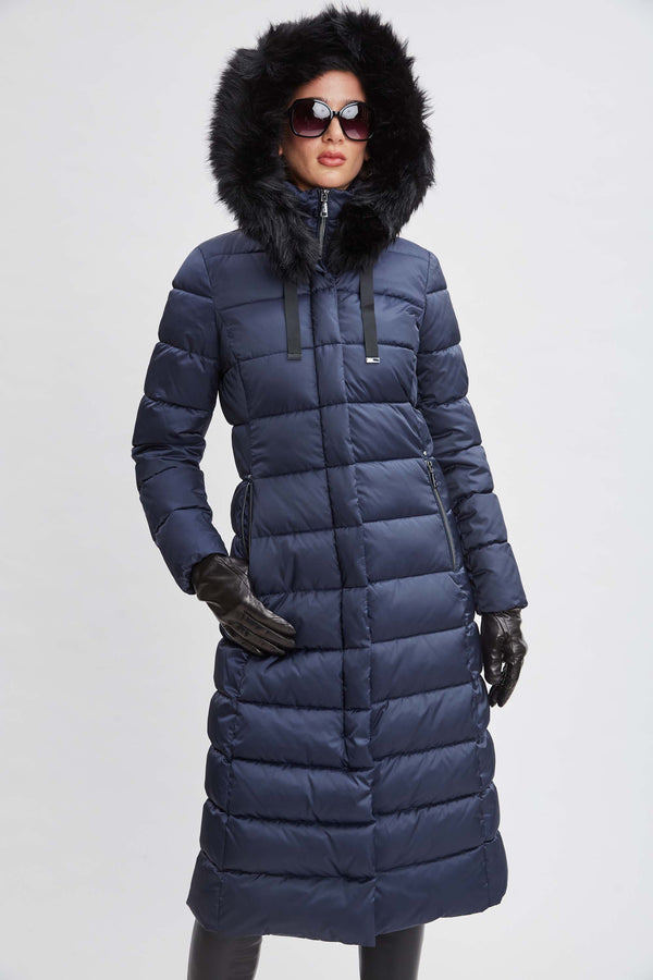 Tahari Maxi Layer Puffer Coat