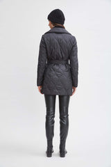 Tahari Lightweight Quilted Wrap Puffer Coat