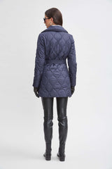 Tahari Lightweight Quilted Wrap Puffer Coat