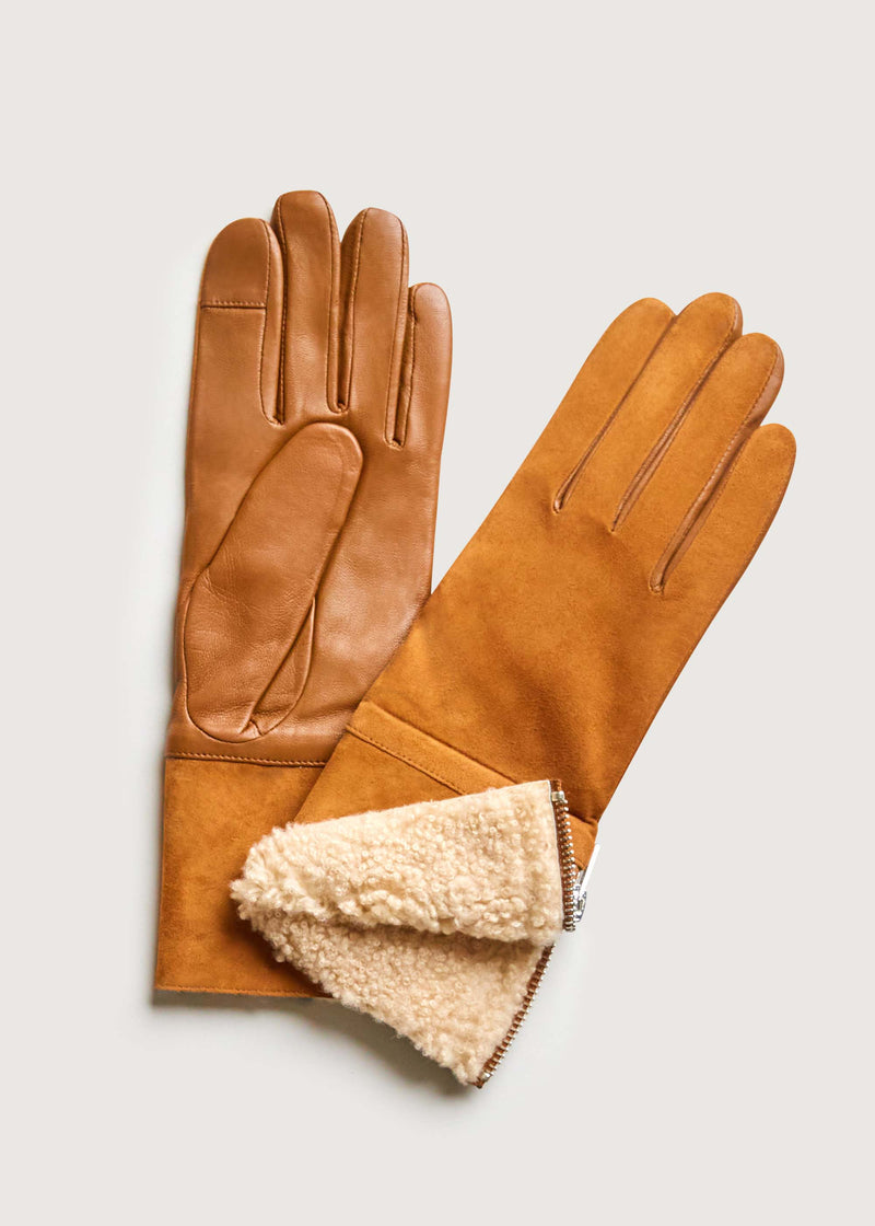 Leather Shearling Gloves