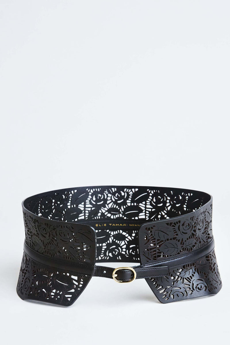 Lasercut Leather Corset Belt