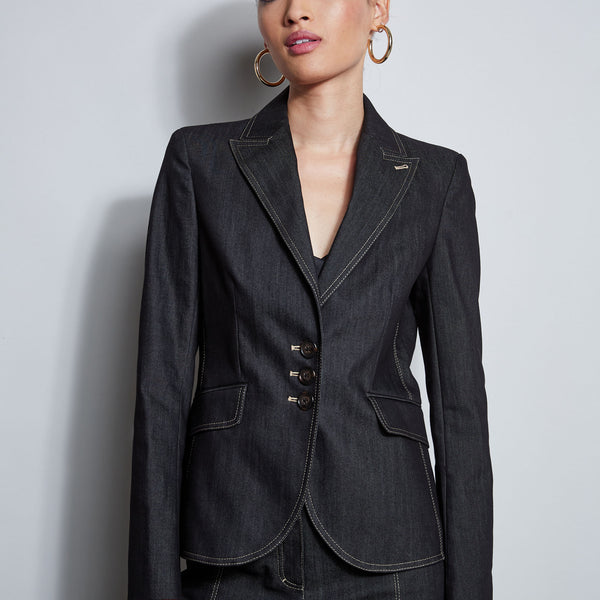 Denim 3 Button Blazer – Elie Tahari