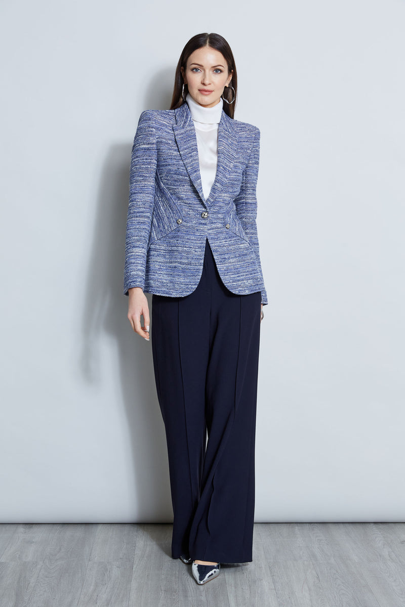 Royal Blue Formal Pants Suit With Single Breasted Blazer and Straight Pants  High Waist, Blue Blazer Trouser Suit for Women -  New Zealand