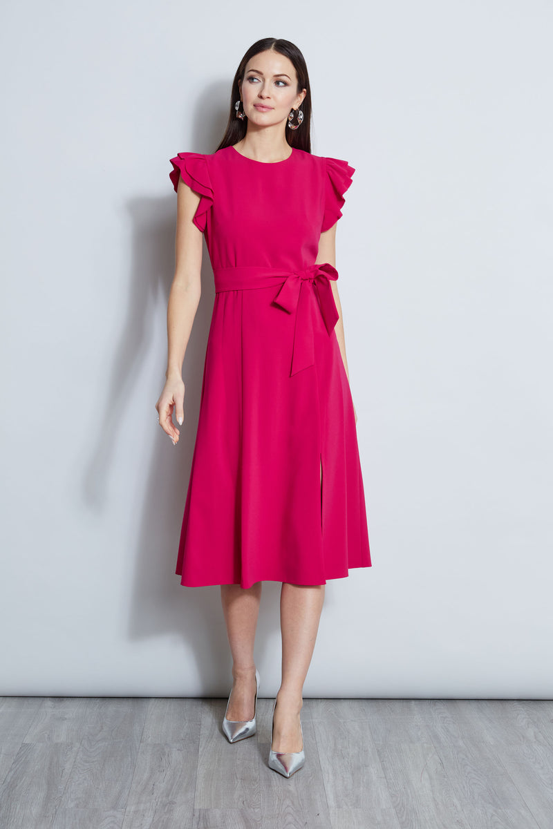 Flutter Sleeve Midi Dress – Elie Tahari