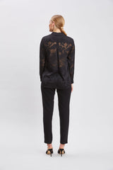 Silk Jacquard Utility Shirt