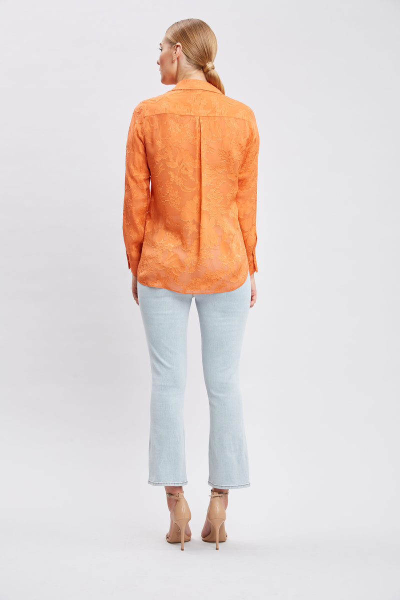 Silk Jacquard Utility Shirt