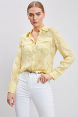 Silk Jacquard Utility Shirt