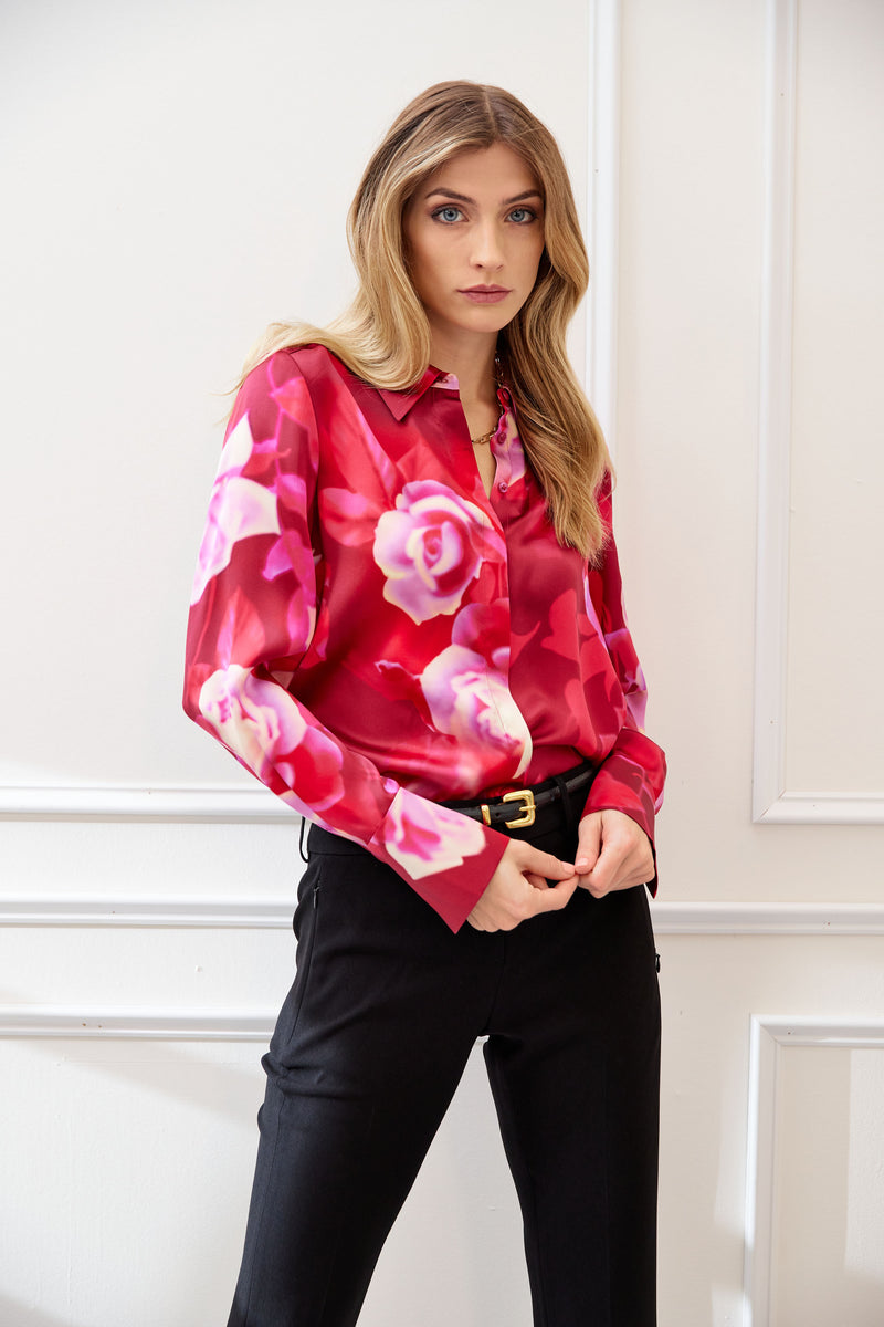 Silk Satin Moulin Rouge Shirt