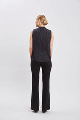 Midnight Garden Sleeveless Silk Top