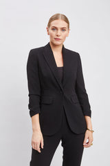 Ruched Sleeve Blazer