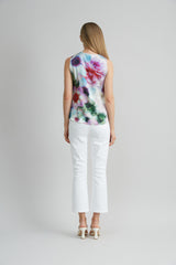 Silk Satin Fantasia Floral Shirt