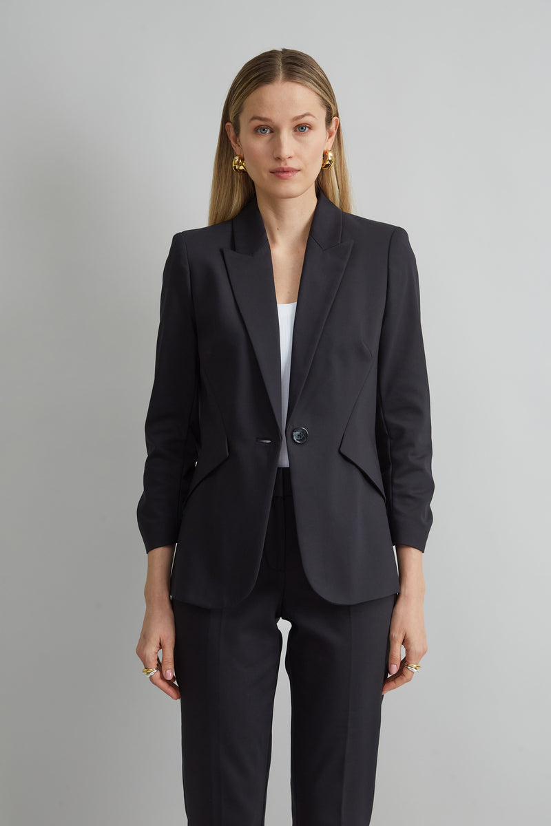 Cotton Panel Blazer