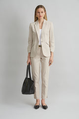 Cotton Panel Blazer