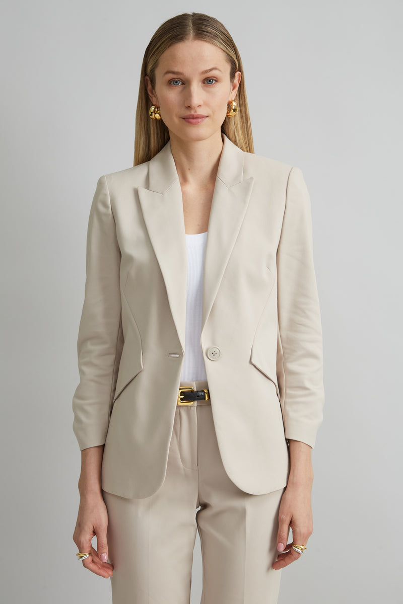 Cotton Panel Blazer