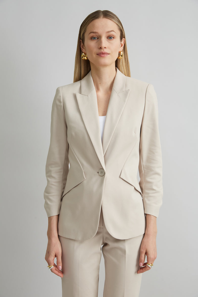 Cotton Panel Blazer