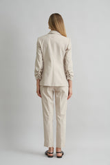 Cotton Panel Blazer