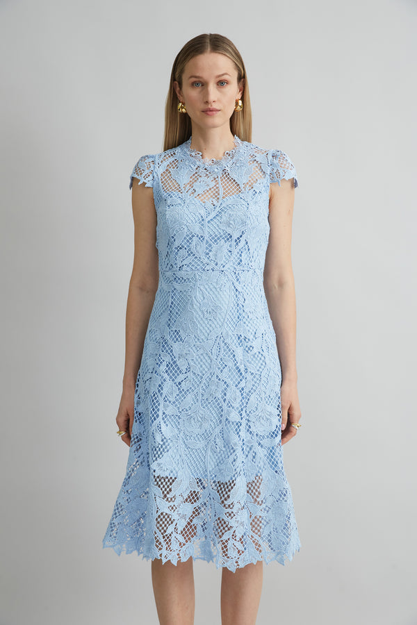 Floral Lace Midi Dress