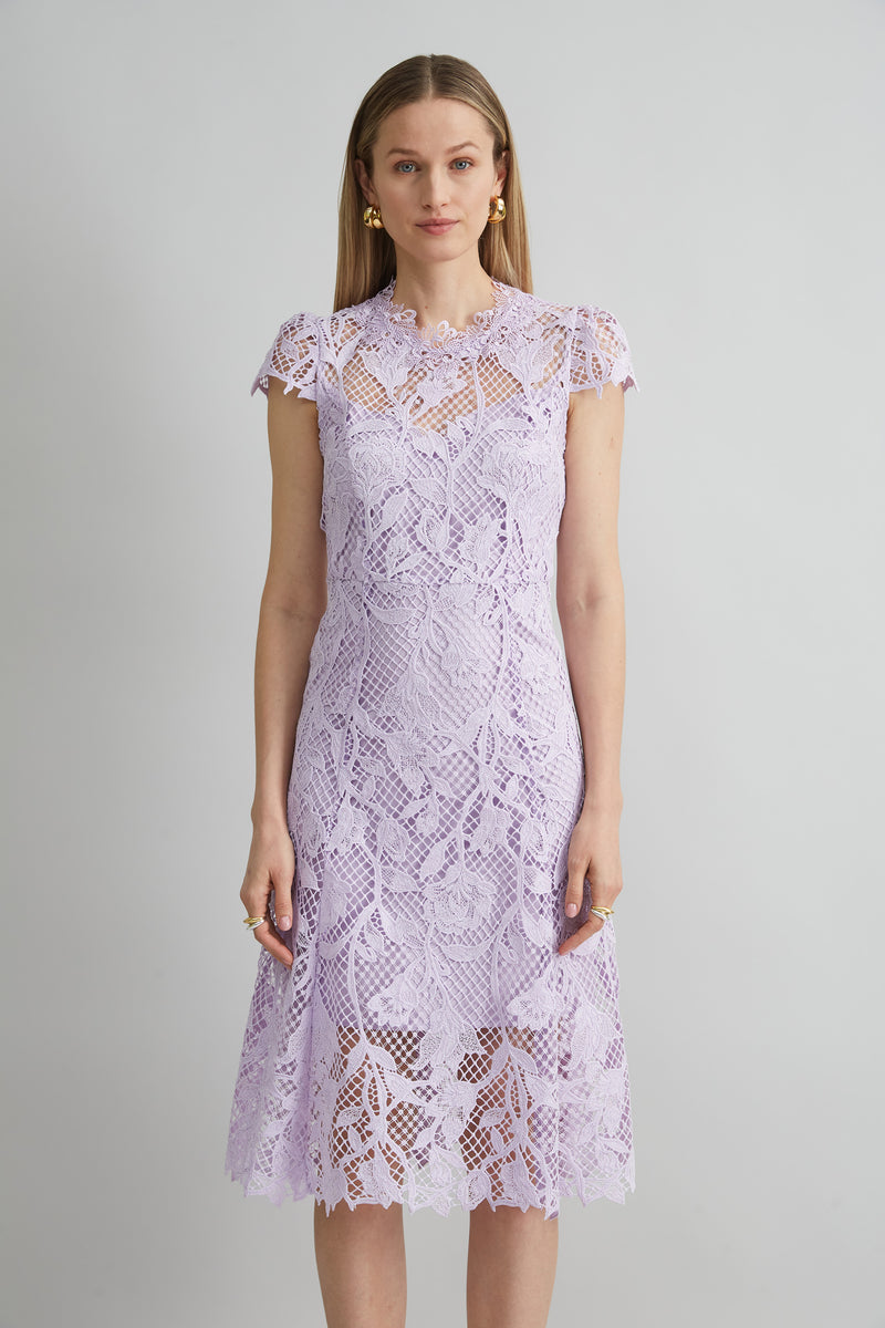 Floral Lace Midi Dress