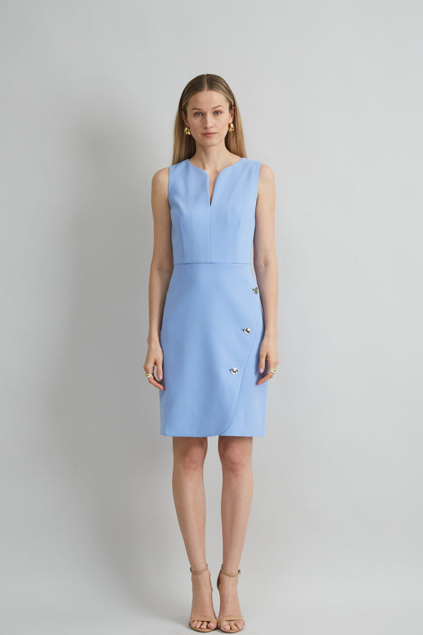 Contour Crepe Button Dress