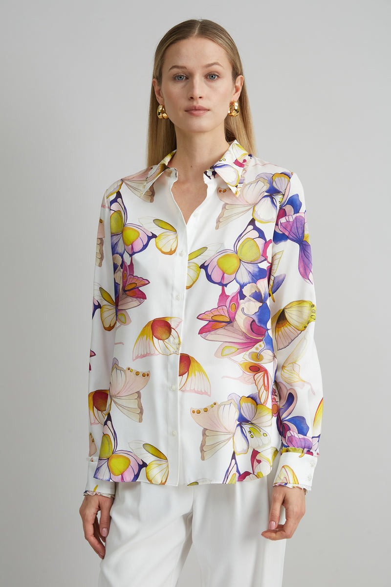 Butterfly Twill Button Down Shirt