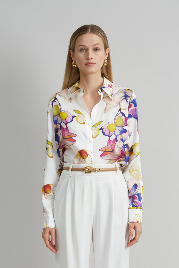 Butterfly Twill Button Down Shirt