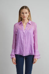 Silk Plaid Jacquard Shirt