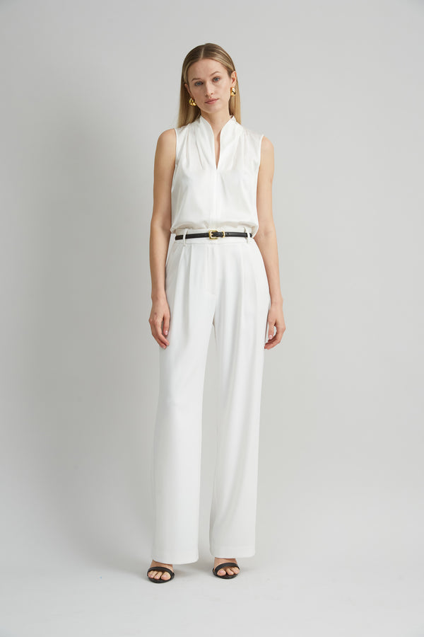 Crepe Pleated Pant