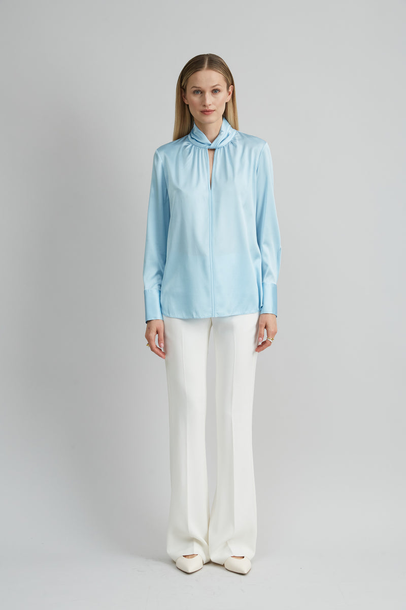 Silk Satin Twist Shirt