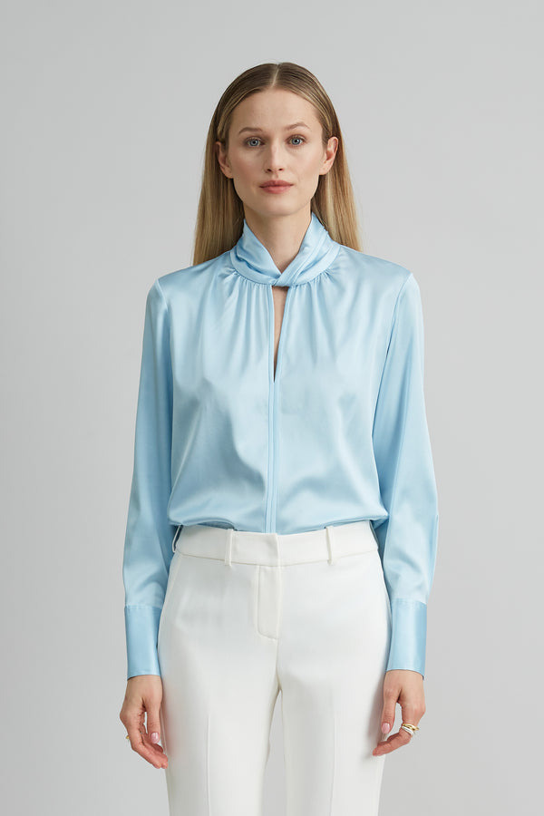 Silk Satin Twist Shirt