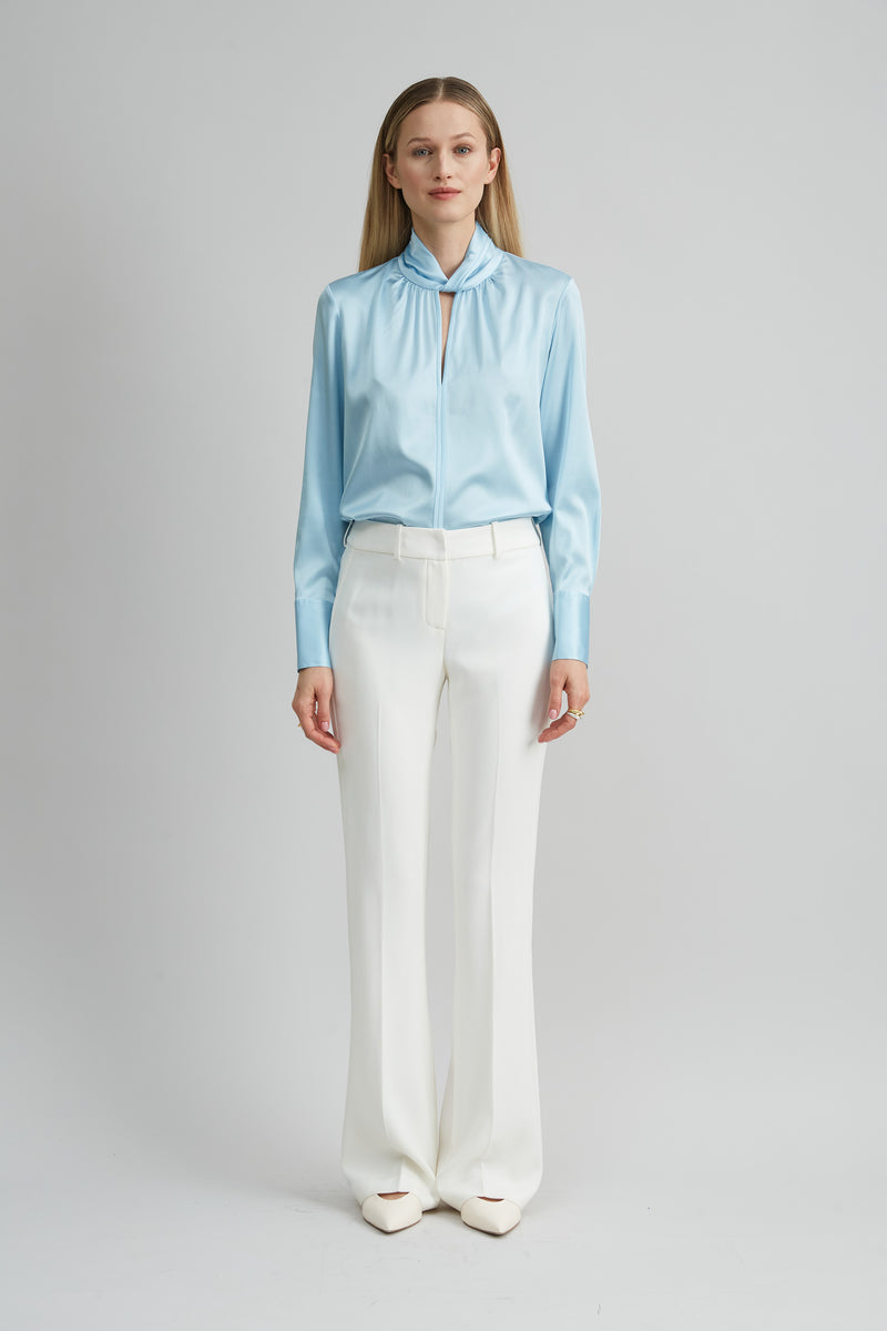 Silk Satin Twist Shirt