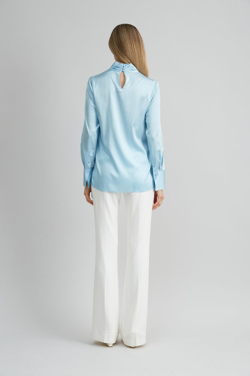 Silk Satin Twist Shirt