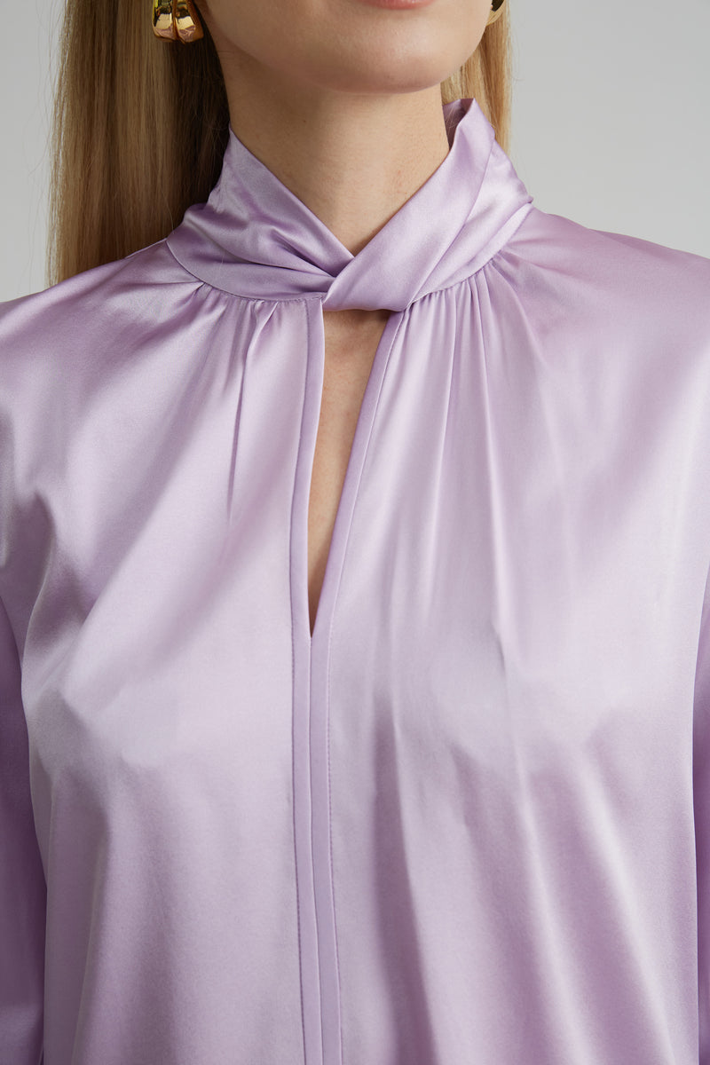 Silk Satin Twist Shirt