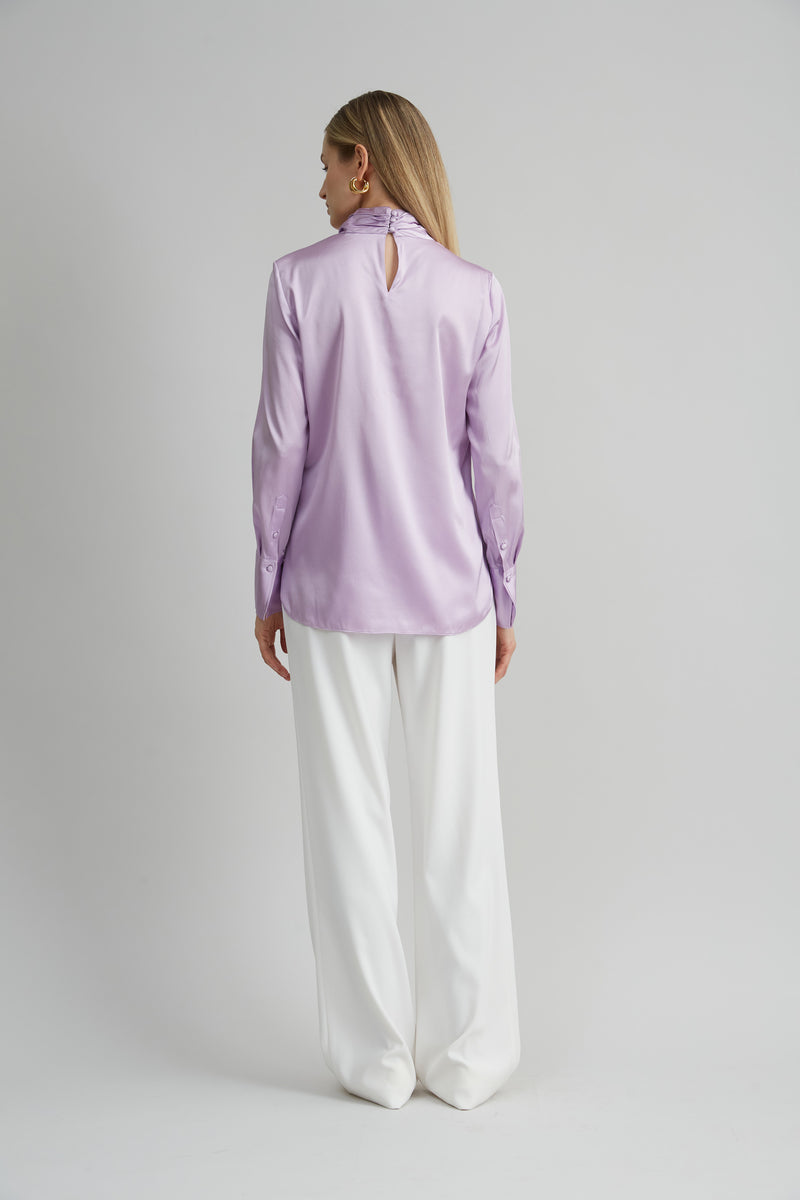 Silk Satin Twist Shirt