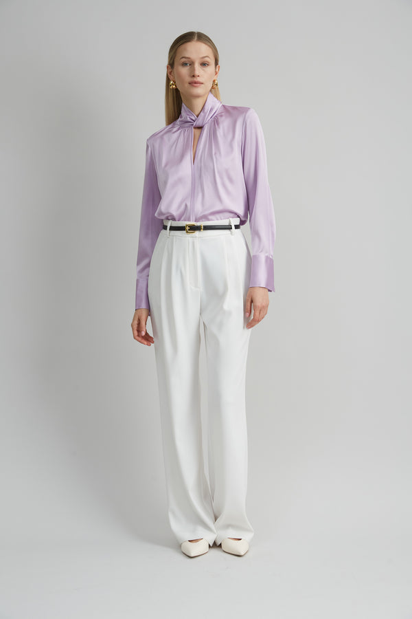 Silk Satin Twist Shirt