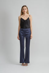 Satin Fit & Flare Pant